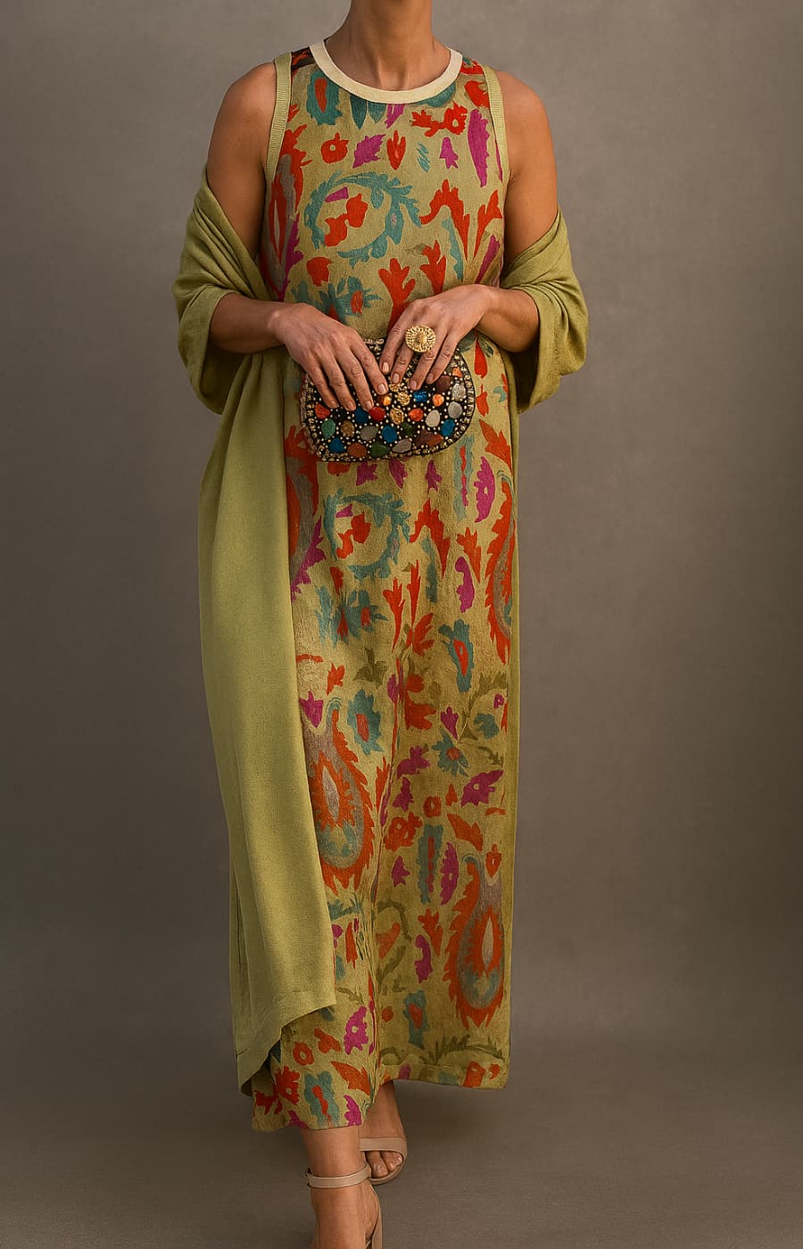 Alexia™ | Matching Long Dress & Coat Set