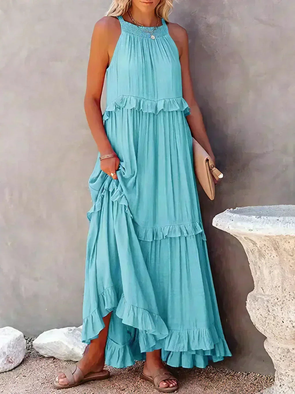 Courtney™ | Elegant Sleeveless Dress with Ruffles