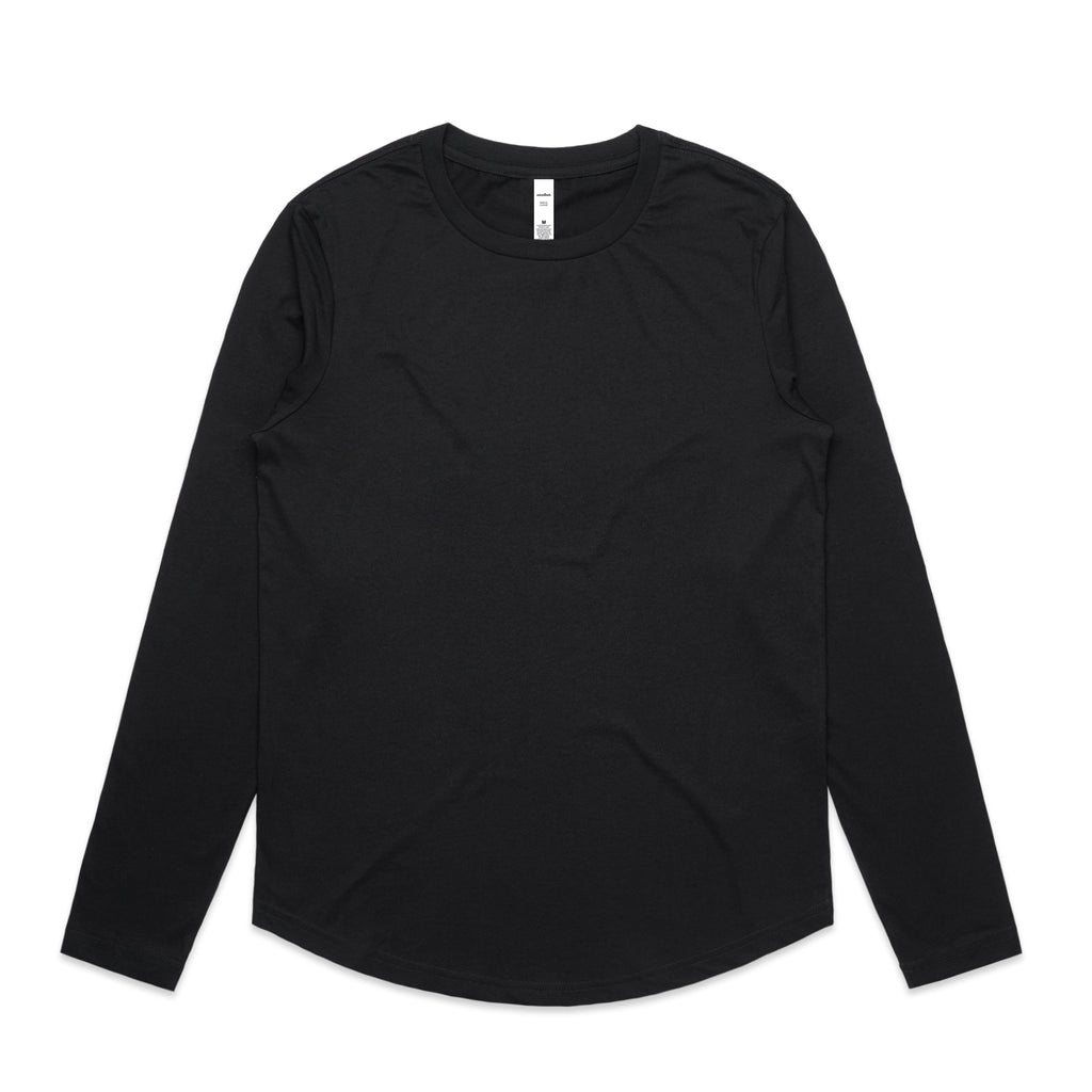Women's Maple Curve Long Sleeve Tee | Arena Custom Blanks