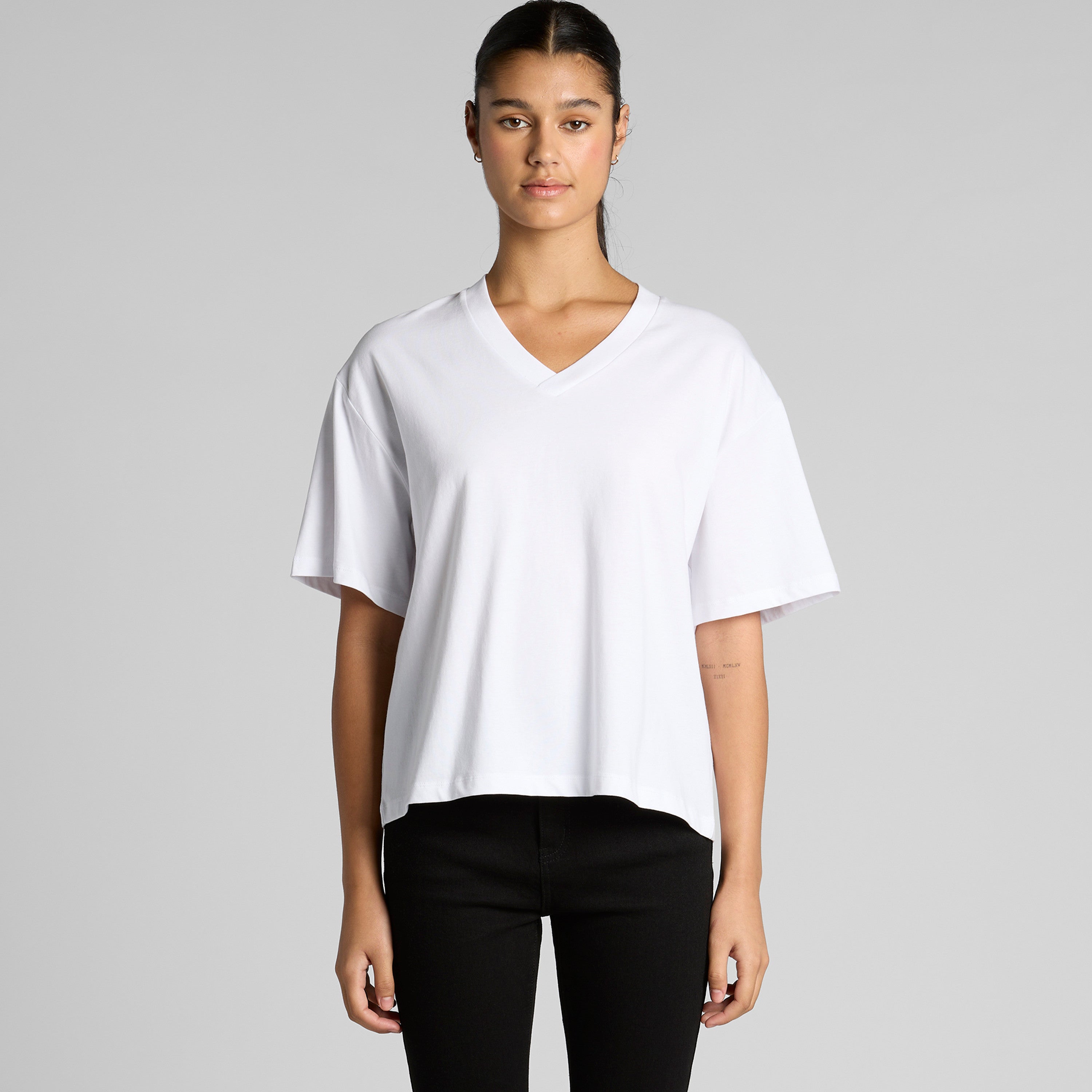 Women's Martina V Neck Tee | Arena Custom Blanks
